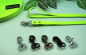 Bullyzei Leine Schlauchgurt 25mm x 1,2m mit Schlaufe, O-Ring Neon