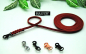 Petite Fettleder Leine geflochten 8mm x 3m ohne Schlaufe Rot