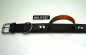 Lederhalsband 80cm schwarz mit Griff in Cognac Hetzhalsband