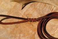Lederleine geflochten 16mm x 1m mit Schlaufe braun