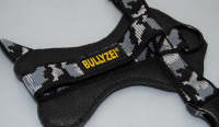 Bullyzei Gurtbandgeschirr Leder Premium Schneetarn Gr.S