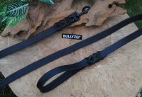 Lederleine geflochten 25mm x 1m ohne Schlaufe schwarz -