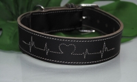 Lederhalsband 55cm Gr.M, schwarz 