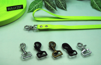 Bullyzei Leine Schlauchgurt 20mm x 1,2m mit Schlaufe, Neon