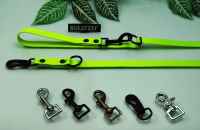 Bullyzei Leine Schlauchgurt verstellbar 25mm x 4m  Neon