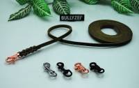 Petite Fettleder Leine geflochten 8mm x 5m ohne Schlaufe Oliv