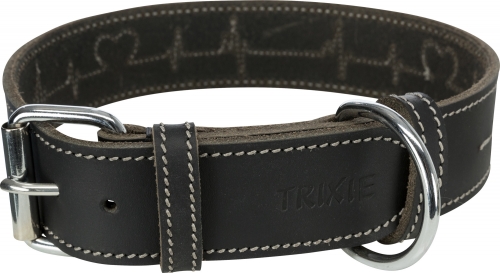 Lederhalsband 55cm Gr.M, schwarz 