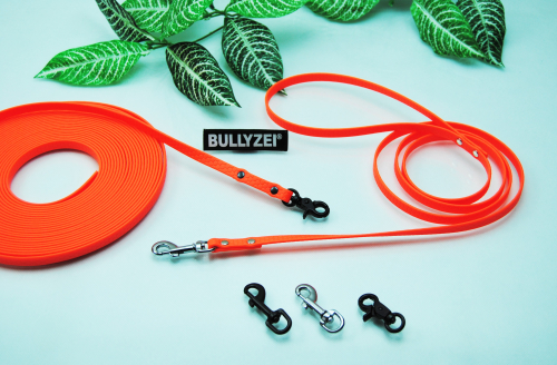 Bullyzei Leine PVC 10mm x 2m ohne Schlaufe, Orange