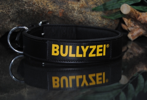 Halsband mit Klettfläche 50cm, inkl. GELBES Logo BULLYZEI
